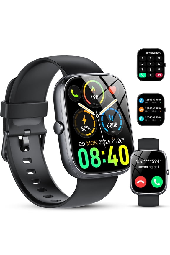 2026 NEW 1.91''HD Screen Smart Watch Compatible with Android and iPhone,Answer/Make Calls/100 Sports Modes/Message Reminder,IP68 Waterproof Fitness Tracker for Men Women, Gifts