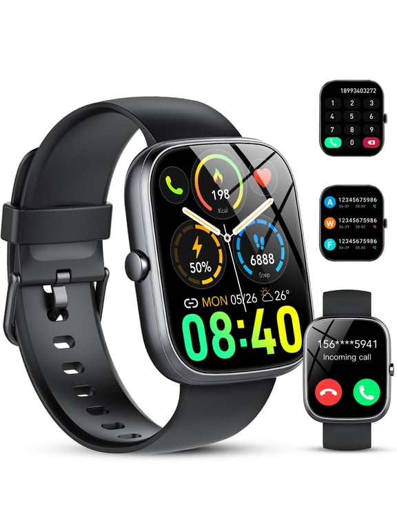 2026 NEW 1.91''HD Screen Smart Watch Compatible with Android and iPhone,Answer/Make Calls/100 Sports Modes/Message Reminder,IP68 Waterproof Fitness Tracker for Men Women, Gifts