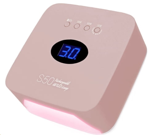 2025 NEW Bestseller! S50 Rechargeable UV/LED Nail Lamp - Portable Fast-Drying Gel Polish Curing Light （Red  Light）