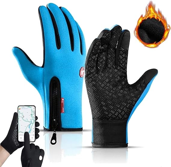WESTWOOD FOX WFX Thermal Gloves Winter Cycling Gloves Thinsulate TouchScreen Slightly Waterproof Anti Slip Windproof Mens Gloves Gifts For Men Women (Black, M