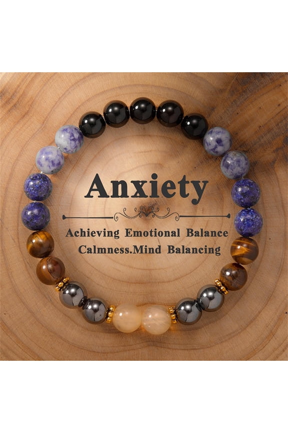 2025 NEW Stone Bead Bracelet for Women Natural Gemstones Balance Bracelet Handmade Elastic Beads Jewelry Boho Style Adjustable Beads Unisex Gift