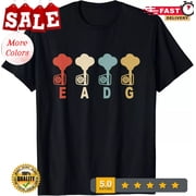 2025/NEW LIMITED Retro Bass Guitar Player EADG Guitarist Musician Tee T-Shirt S-