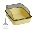 thumbnail image 1 of 2025 NEW Open Cat Litter Box, Kitten Potty Pan Semi-Enclosed Waterproof Travel Toilet for Indoor Cats Small Pet Kitty Rabbit Supplies Easy to Clean and Assemble (15.7" × 11.0" × 6.3"), 1 of 7