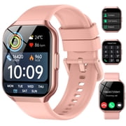 2026 NEW Smart Watch, 1.96''HD Screen SmartWatch for Men Women's, Answer/Make/Message, 100 Sports Modes, IP68 Waterproof Fitness Tracker Compatible with Android and iPhone, Holiday Gifts,Pink