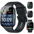 thumbnail image 1 of 2026 NEW Smart Watch, 1.96''HD Screen SmartWatch for Men Women's, Answer/Make/Message, 100 Sports Modes, IP68 Waterproof Fitness Tracker Compatible with Android and iPhone, Holiday Gifts, Black, 1 of 6