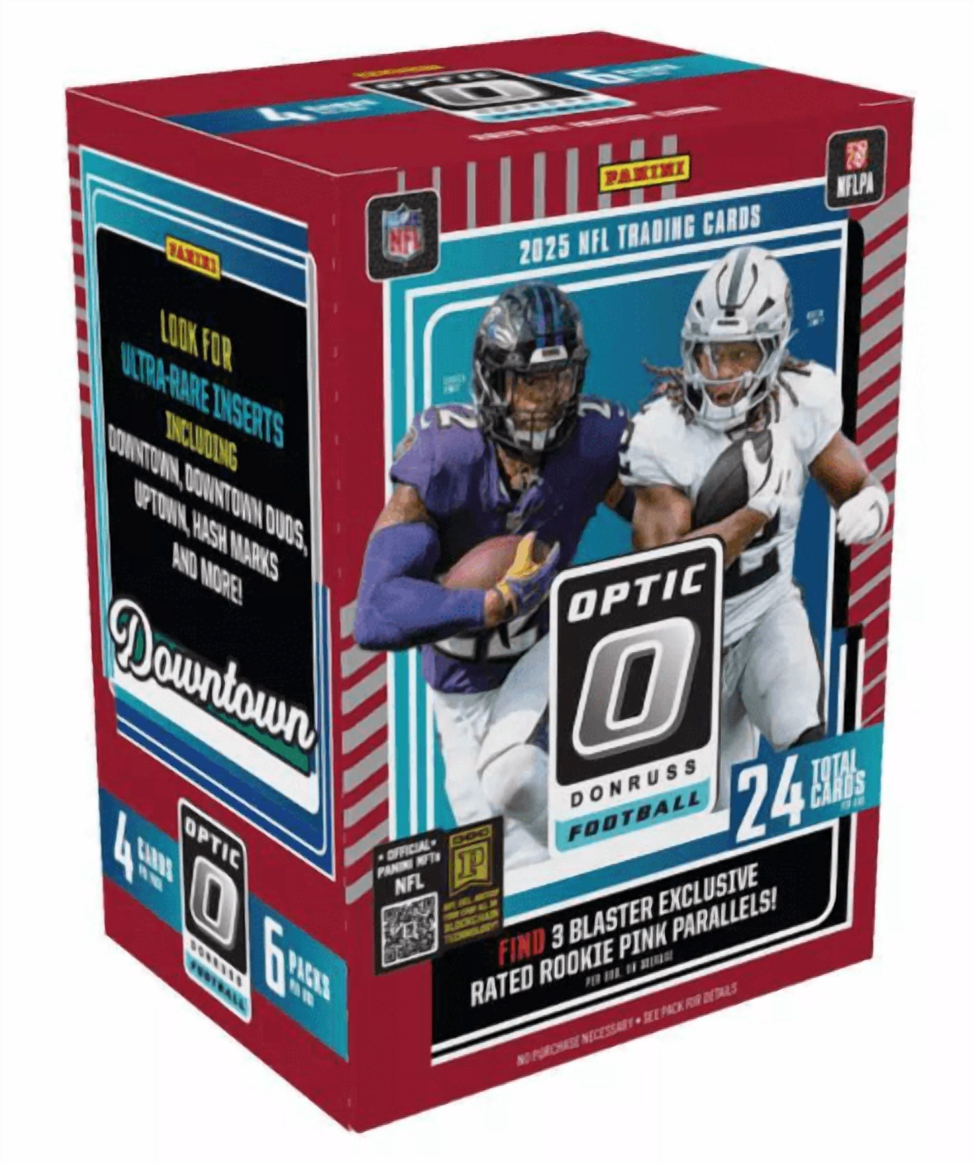 2025 Panini NFL Optic Donruss Football Trading Card Blaster Box (Pink Parallels)