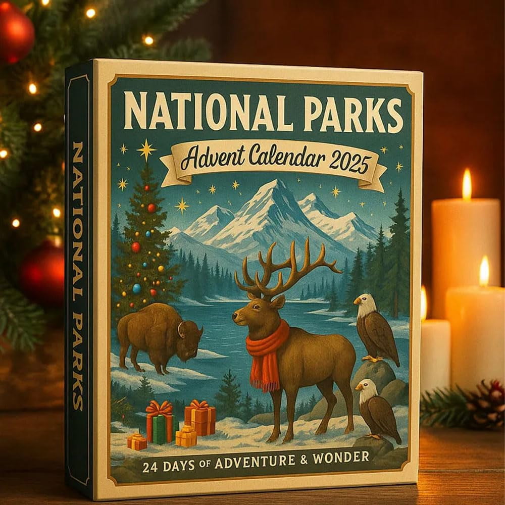 2025 National Parks Advent Calendar 2025, 24 Days Christmas Countdown ...