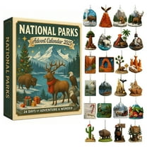 2025 National Parks Advent Calendar – 24 Days Christmas Countdown Advent with Legendary Landscapes & Wildlife Surprise Gifts for Explorers Lovers