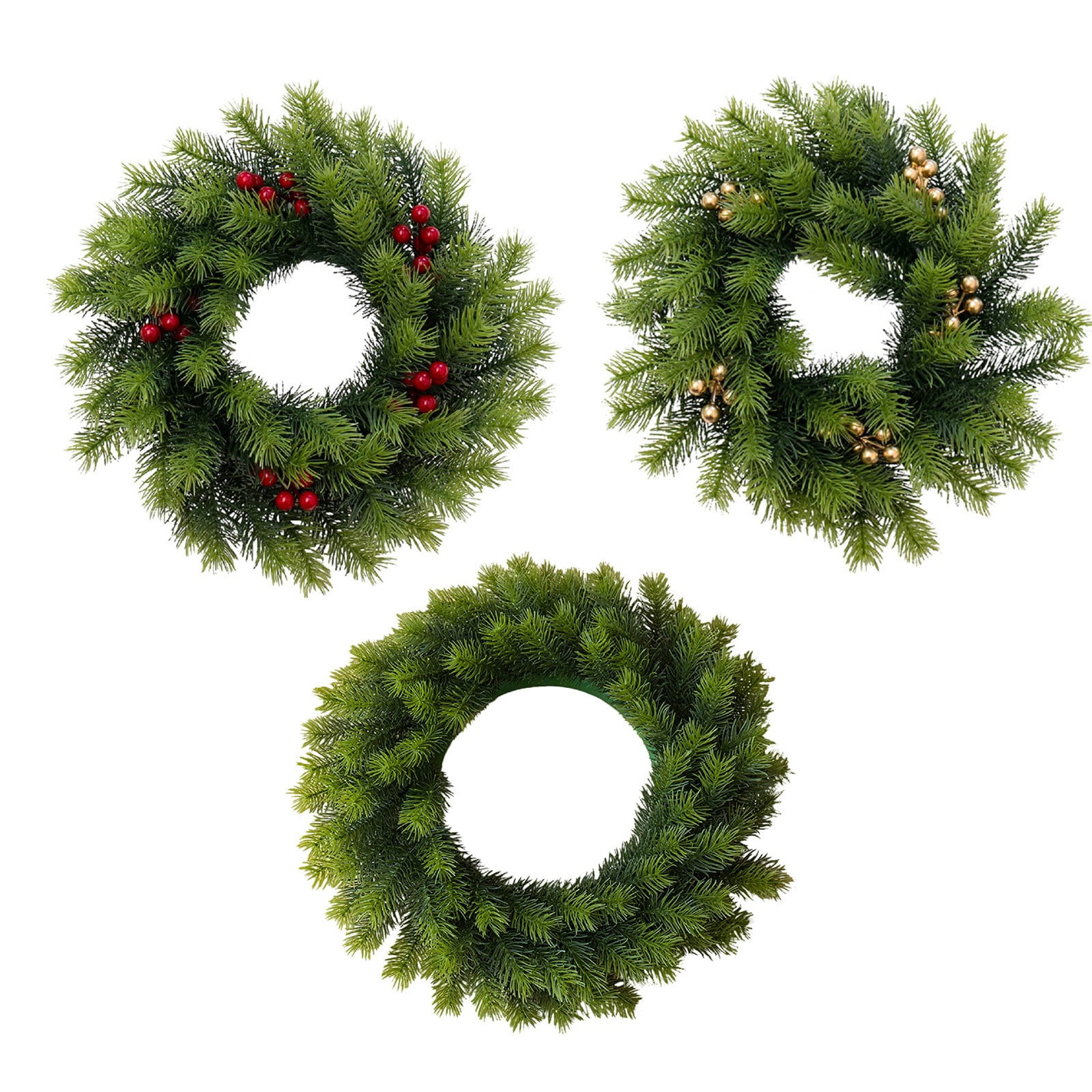 2025 Natural Touch Norfolk Pine Wreath 13.7 Inch Real Touch Winter Pine