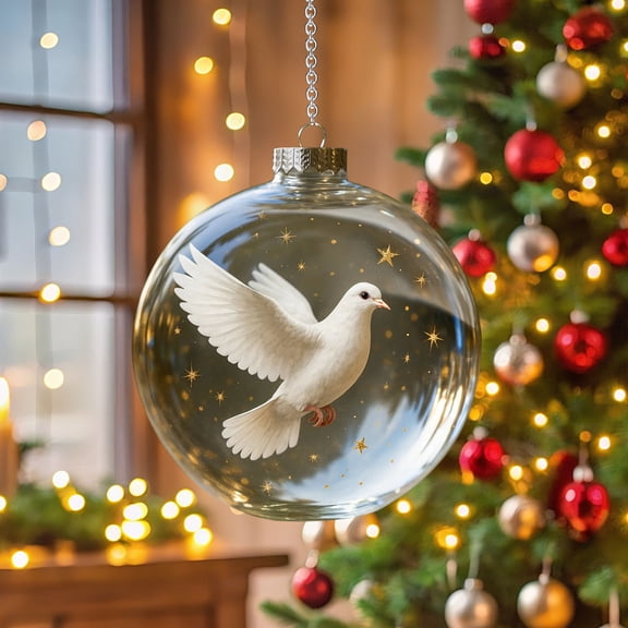 2025 Nature's Birds Crystal Ornament Set Wild Bird Wonders Glass Bauble Collection Cardinal Hummingbird Christmas Ornaments for Tree Hanging Clear Holiday Home Decor Gifts