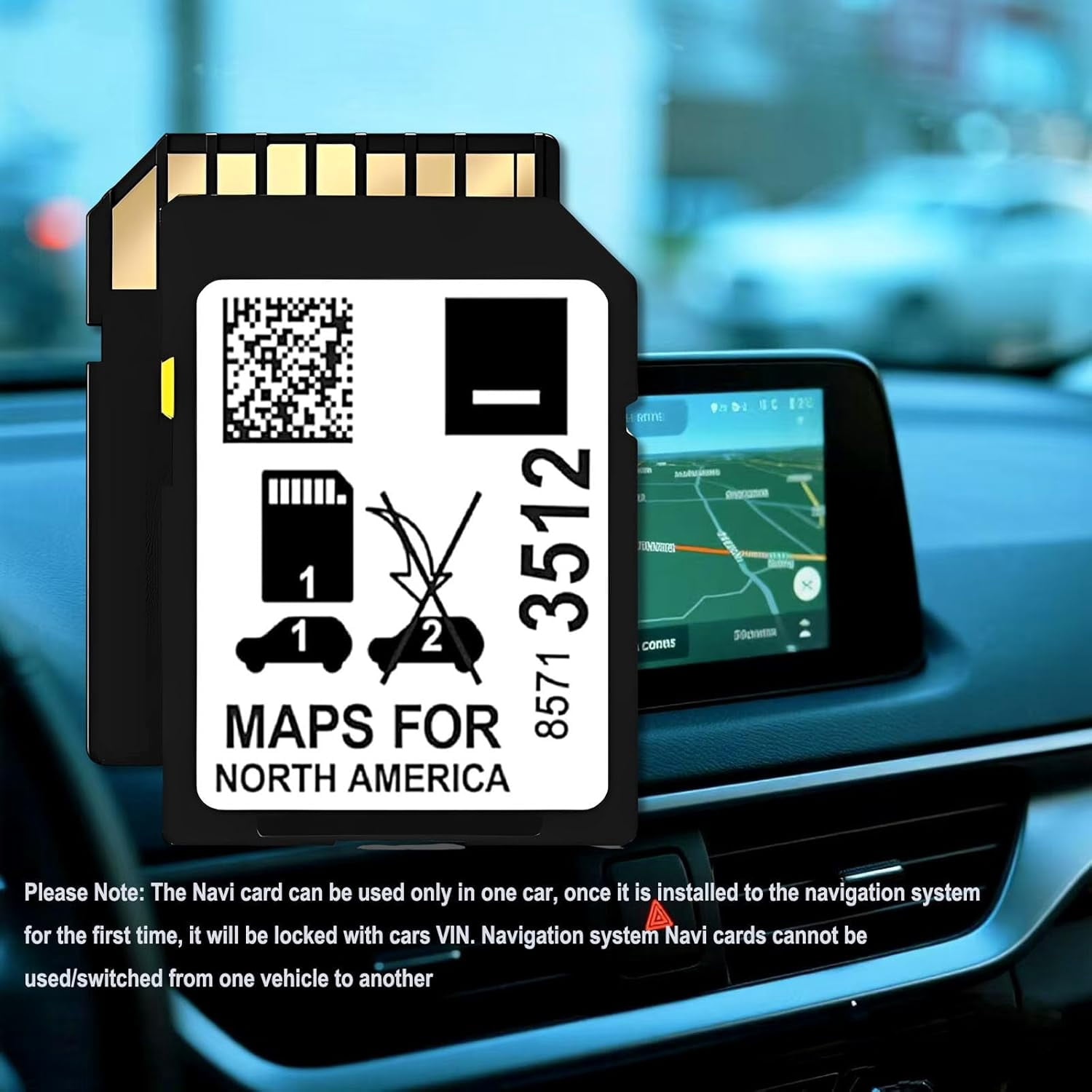 2025 Navigation SD Card Update Latest Map for 2019-2023 GM Vehicles with Buick,Cadillac, Chevrolet,GMC,Part 8571 3512 USA/CAN/MEX,10 Year After-Sales Service