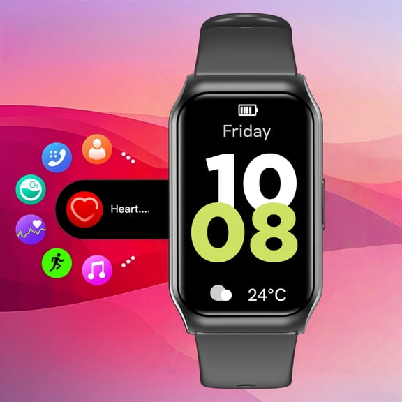 2025 New 1.45" Slim Square Full Touch Unisex Smart Watch, Bluetooth Calling & Music Playback, Multi-Sport Modes and Multimedia Notifications, Compatible with iPhone & Android