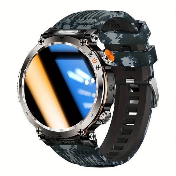 2025 New 1.7" Men's Smart Watch, IP68 Waterproof, 600mAh Long Battery, Wireless Calling, 100+ Sports Modes, Message Notifications, Fitness Tracker, LED Flashlight for Android iPhone