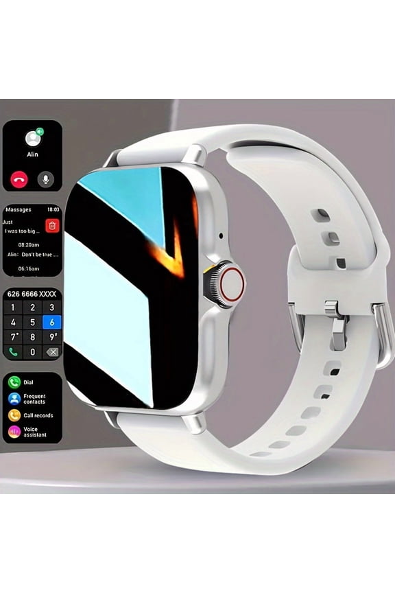 2025 New 1.83-Inch Full Screen Touch Smart Watch - Unisex, Call Function, Step/Calorie Tracking, SMS Reminder, Wireless for Android/Apple, Multi-functional Fitness Watch, Ideal Holiday Gift