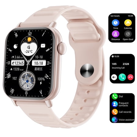 Smart Watch IP67 Waterproof Women Men 100+Sports Modes 1.83" Fitness Tracker, Bluetooth Call(Answer/Make Calls) Multimedia Weather Message Reminder Smartwatch