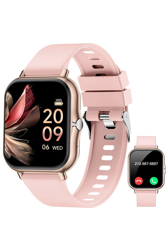 2025 New 1.85-inch Men Women's Smartwatch with Answer/Make Calls/100 Sports Modes/Message Reminder, IP67 Waterproof Fitness Tracker for Android Iphone Devices