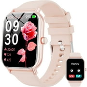 Haulvean 2025 New 1.85-inch Smart Watches for Women, with Answer/Make Calls/100 Sport Modes, Fitness Tracker Watch, Fits for Android and Iphone Devices（Pink）