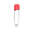 thumbnail image 1 of 1 Pc Diaper Pins Safety Plastic Head Cloth Diaper Nappy Pins with Locking Closures Stainless Steel, 0.39x1.61 Inch, Red, 1 of 6