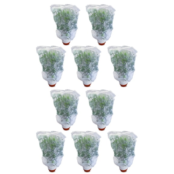 2025 New! 10 Packs of Garden Plant Protection Nets with Rope, Tomato Protective Cover Isolation Bags for Vegetable