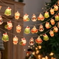 thumbnail image 1 of 2025 New 10FT 40LEDs Christmas Lights Battery Operated with Timer, Outdoor Waterproof String Lights with Santa Snowman Tree Shapes, Indoor Window Decorations for Xmas Party Garden Porch, 1 of 9
