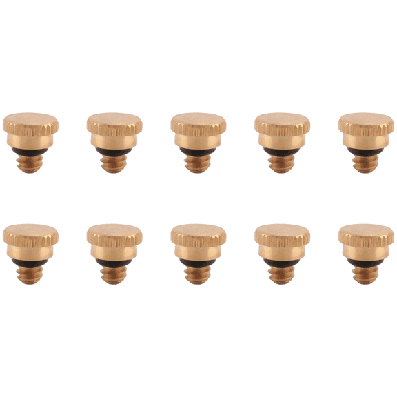 2025 New! 10PCS 10/24 Screw Thread Brass Misting Nozzle Plug Low Pressure Atomizing Mist for Outdoor Cooling System