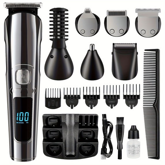 2025 New 11-in-1 Men's Grooming Kit, Beard Trimmer + Electric Razor + Cordless Clippers, Travel-Friendly, Perfect Gift for Husband/Father