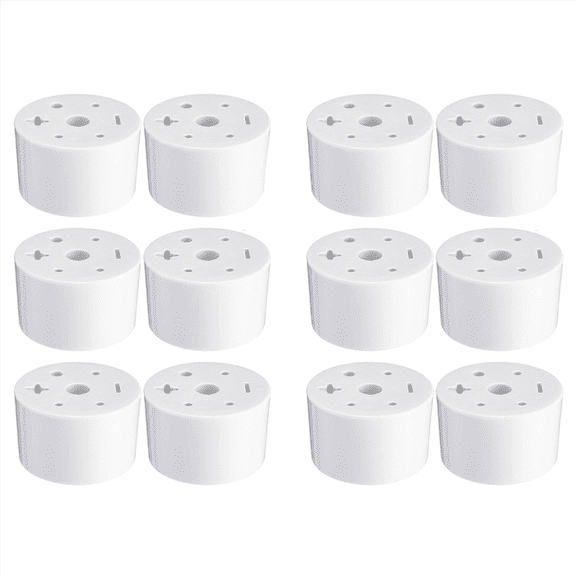 2025 New! 12 Pcs Cemetery Grave Vase Inserts Plastic Flowers Holder Bracket with 7 Hole Cylindrical Reusable