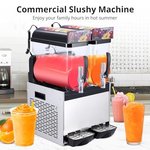 2025 New 12 Tank Commercial Slushy Machine, Quick-Freeze Slushie Machine for Home, Margarita Cocktail Maker Machine for Frozen Drinks, Automatic Clean Frozen Drink Maker for Home Supermarkets