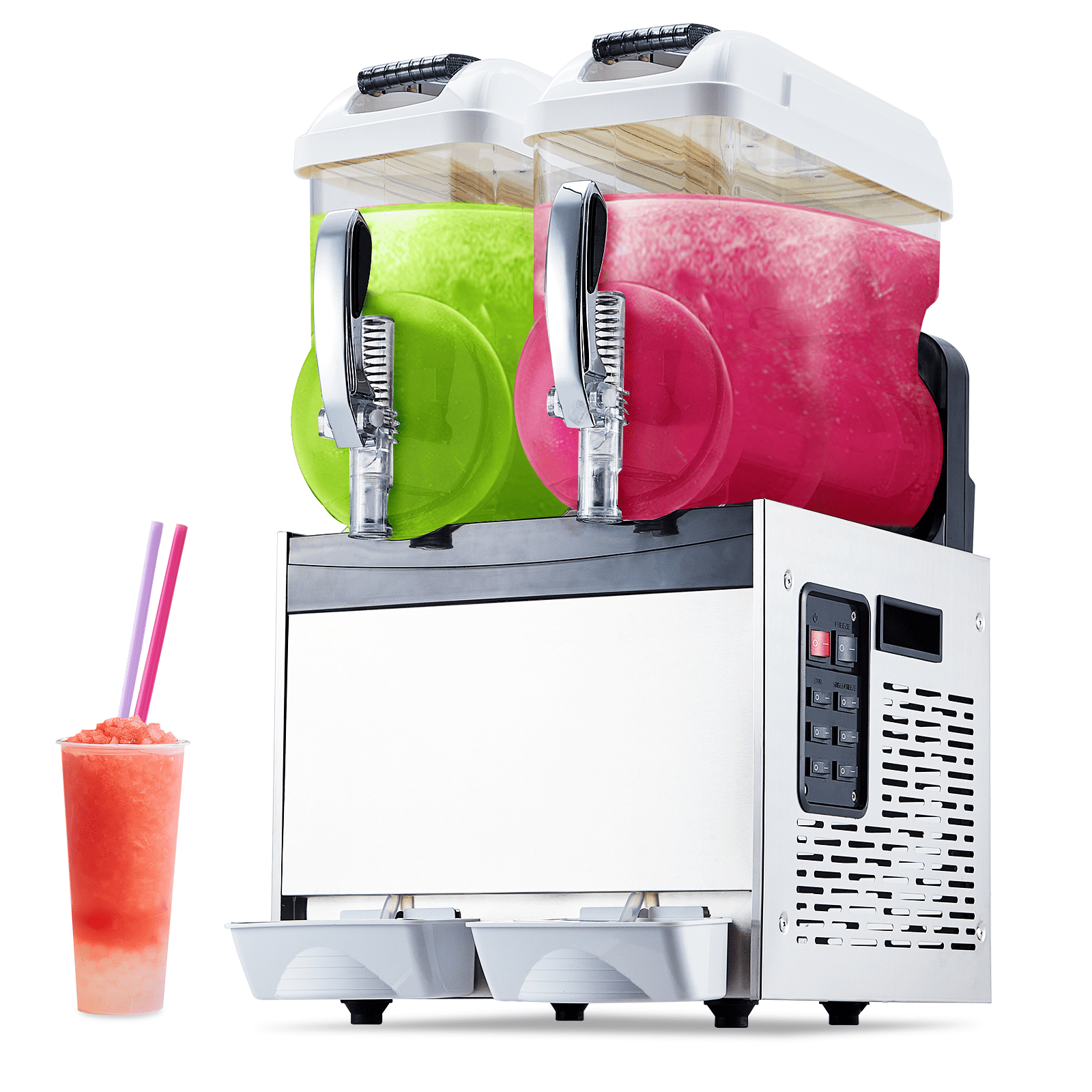 2025 New 12 Tank Commercial Slushy Machine, Quick-Freeze Slushie Machine for Home, Margarita Cocktail Maker Machine for Frozen Drinks, Automatic Clean Frozen Drink Maker for Home Supermarkets