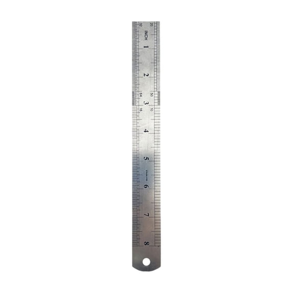 2025 New 13" Stainless Steel Ruler Dual-Scale Inch/Cm Silver for Engineering, Drawing, Office