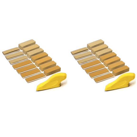 2025 New! 140Pc Sander Paper Kit,3.5X1in Hand Sanding Block for Wet Dry Hook & Loop Alumina 80 to 600 Grit Sandpaper