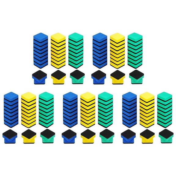 2025 New! 150Pcs Whiteboard Eraser Washable and Reusable Magnetic for Cleaning Dry Erase Markers
