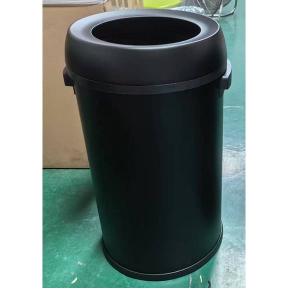 2025 New 17 Gallon/65 Liter Stainless Steel Swing Top Trash Can, Heavy Duty Round Trash Bin with Swing Lid, Commercial Large Garbage Can, Ideal for Kitchen, Restaurant, Office