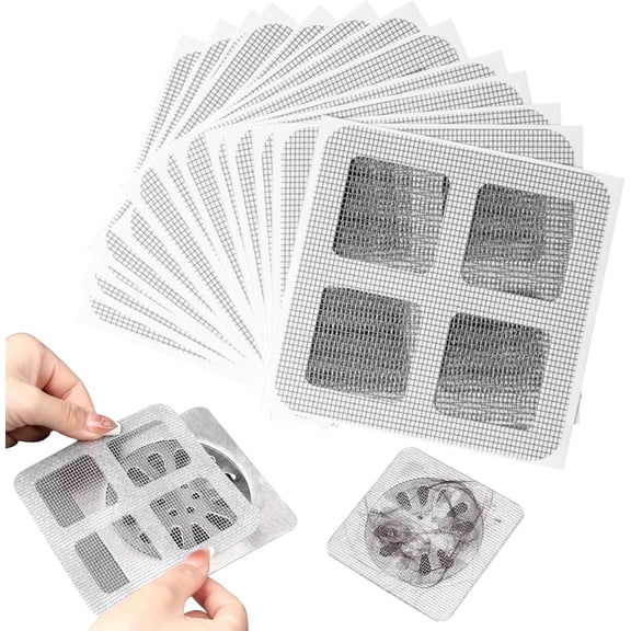2025 New 20PCS Disposable Shower Drain Hair Catcher Drain Screen for Shower Drain Mesh Cover Drain Sticker,Bathroom,Kitchen,Laundry, Bathtub,Sink,for Pet Hair