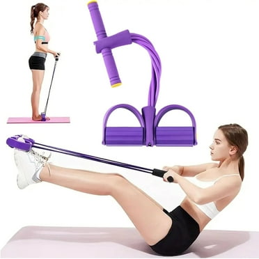 2025 New 21 Fitness Resistance Bands-4 Tube Pedal Ankle Puller, Stretch Bands for Exercise Sit Up Exercise Equipment, Workout Equipment for Women Men