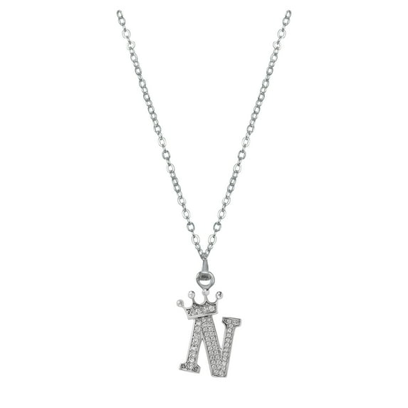 2025 New 26 English Letters Mother and Daughter Necklaces Full Diamond Pendant Necklace for Women Silver Rhinestone Necklaces A-Z 26 Alpha