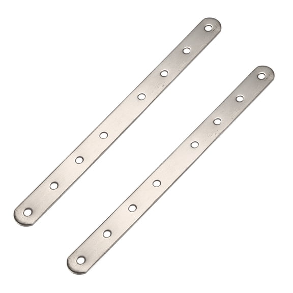 2025 New! 2X Metal 8 Holes Flat Straight Design Corner Brace Angle Bracket 250mm