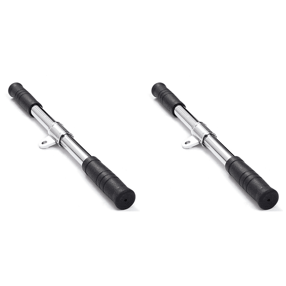2025 New! 2X Pull Down Bar Gym Rotating Straight for Cable Machine Attachments Workout Biceps Training Equipment