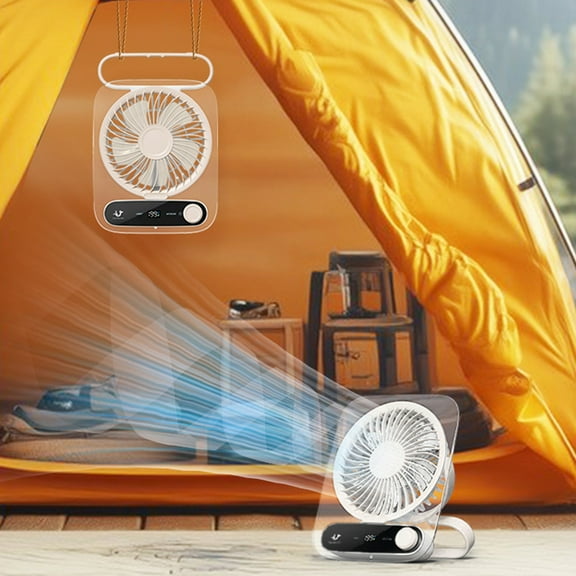 2025 New 3-in-1 Portable Desk Fan - Multi-Gear Cooling, Wall/Desk Dual Use, USB-Powered with Energy Saving & Low Noise for Office/Dorm/Travel (6.8'' Compact, 322g Lightweight)