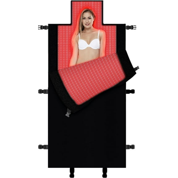 2025 New 3100pcs Dual Wavelength LED Beads 660nm&850nm Red Light Therapy Mat Full Body Used to Relieve Pain 73''x 33''