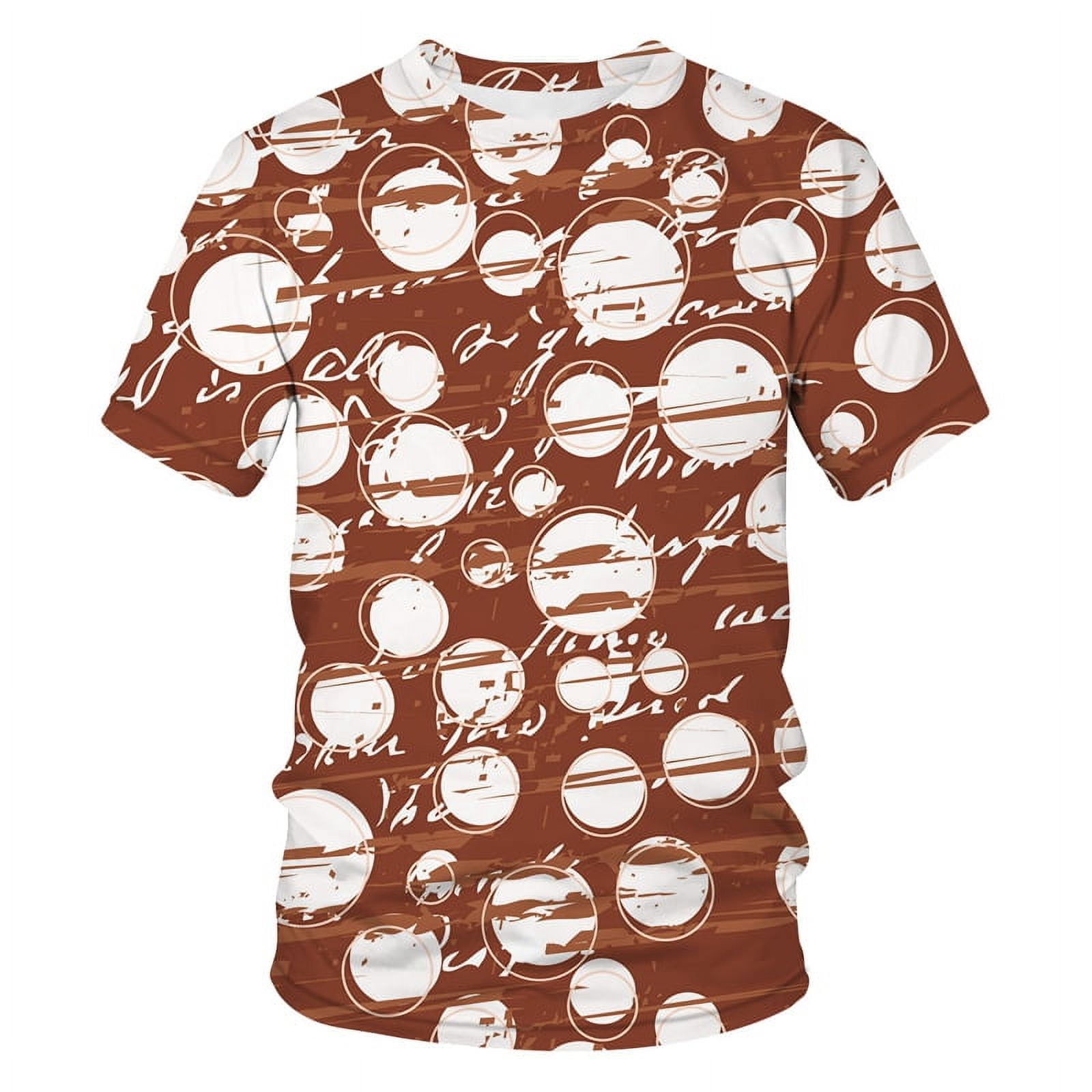 2025 New 3D Round Neck Tops Abstract Pattern Shirt Oversize Male T ...
