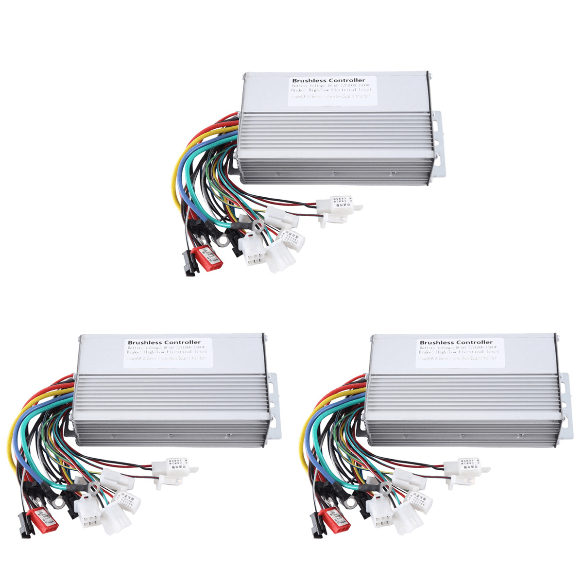 2025 New! 3X 48V 60V 64V 72V 1000W 1500W Electric Controller 12 Tube Dual Mode E-Bike Brushless Speed Motor