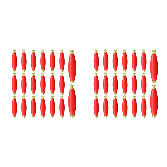 2025 New! 40 Pieces Fishing Bobbers Weighted Foam Snap on Float for Tackle Accessories Supplies