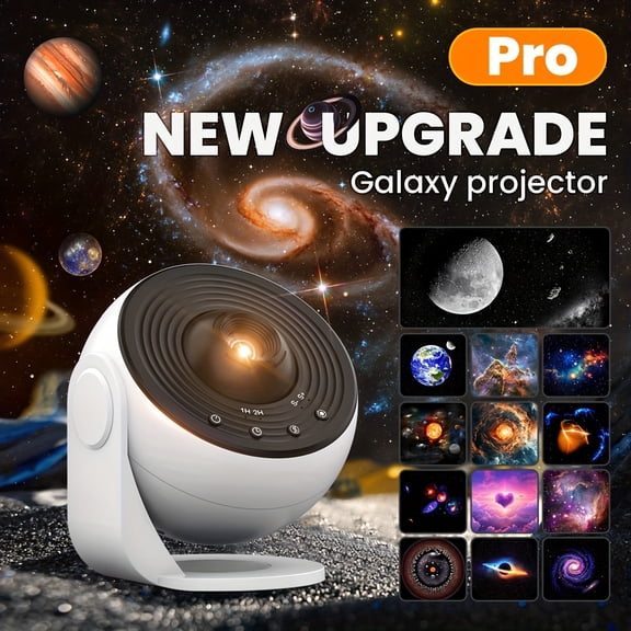 2025 New 4K HD Earth Projector PRO, Equipped with 13 Film Cards, Galaxy Globe Projection Lamp, Multifunctional Table Light, Creative Decorative Lighting for Living Room, Bedroom and Home Interior