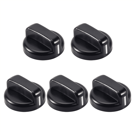 2025 New! 5 PCS Kitchen Black Plastic Gas Stove Cooker Control Knobs