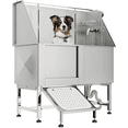 thumbnail image 1 of 2025 New 50" Pet Dog Bathtub W/Ramp,Professional Stainless Steel Pet Dog Washing Station for Large Medium & Small Pets,Extra Large Utility Washing Sink for Home,Grooming Center, 1 of 2