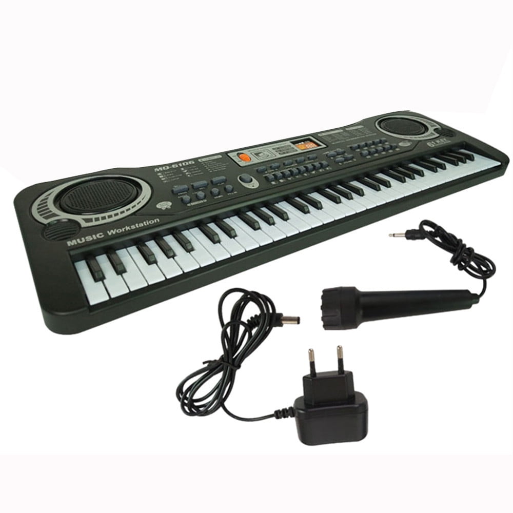 2025 New! 61 key keyboard Piano, Portable Electronic Digital Piano, Built In Dual Speakers, External Microphone, Power Plug, Rich Teaching Content, Multi-Functional Electronic Piano
