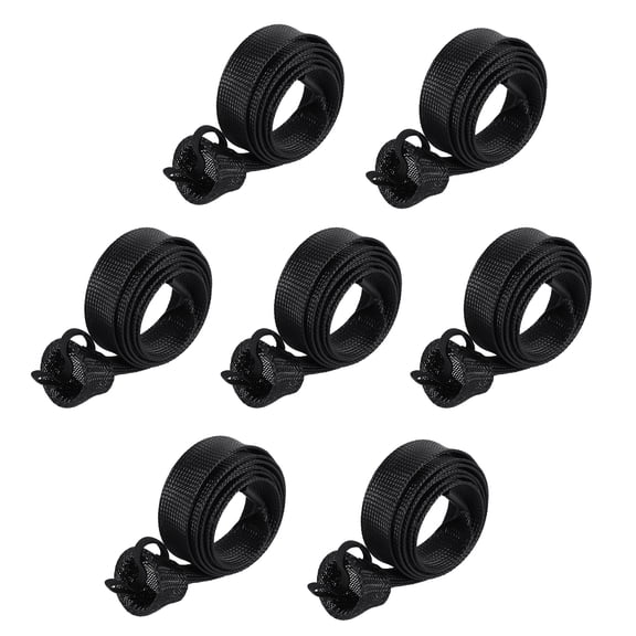 2025 New! 7Pcs Fishing Rod Cover,Casting/ Socks Braided Mesh Sleeve Cover Protector Pole Gloves