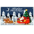 2025 New 7x16 Ft Holy Night Christmas Outdoor Garage Door Banner Red