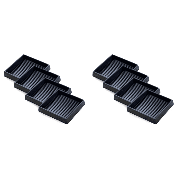 2025 New! 8Pcs Anti-Slip Furniture Pads- 4x4In Square Rubber Anti Skid Caster Cups, Leg Coasters-Couch, Chair, Bed Stoppers